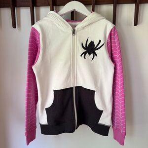 Hannah Andersson Spider Girl French Terry Hoodie Sweatshirt - size 810years